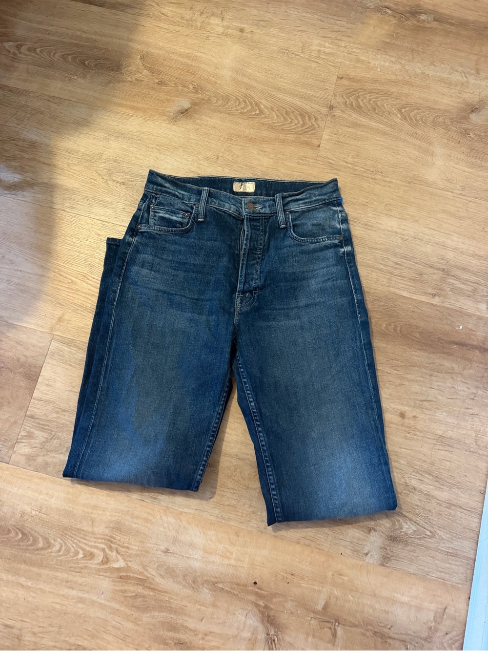 MOTHER The Tomcat Ankle Jeans Size 26 Sun Embroidery Button Fly Straight Leg - Picture 3 of 16